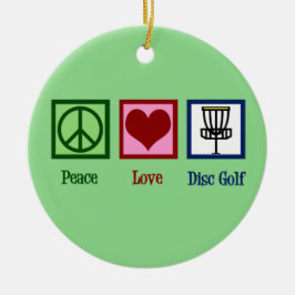 Peace Liebe Disk Golf Keramik Ornament