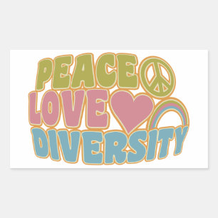 PEACE LIEBE DIVERSITY Aufkleber