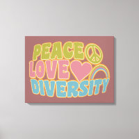 PEACE LIEBE DIVERSITY-Leinwand