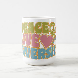 PEACE LIEBE DIVERSITY Tasse - wählen Sie Stil & Fa