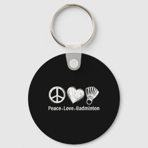 Peace Liebe Dminton Funny Sports Player Coach Grap Schlüsselanhänger