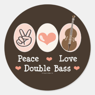 Peace Liebe Double Bass Stickers