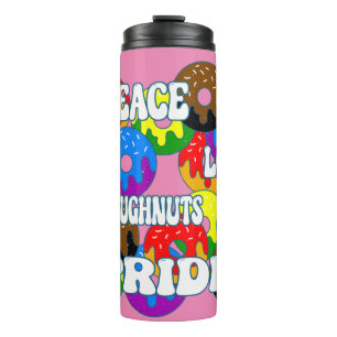 Peace Liebe Doughnut Pride Thermosbecher