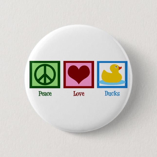 Peace Liebe Ducks Button (Vorderseite)