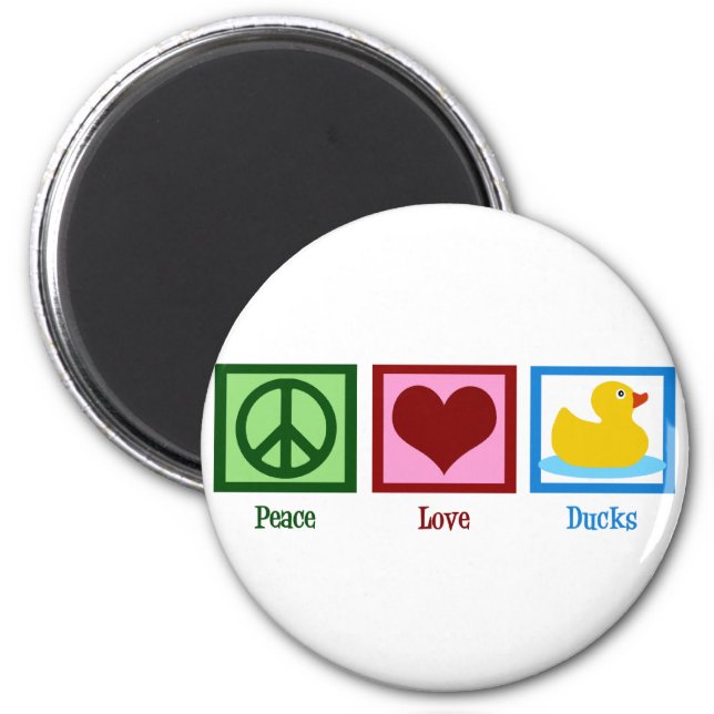 Peace Liebe Ducks Magnet (Vorne)