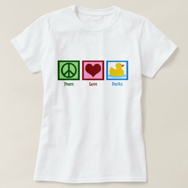 Peace Liebe Ducks Niedlich Duck Women's T-Shirt (Design vorne)