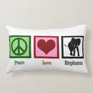 Peace Liebe Elephants Lendenkissen