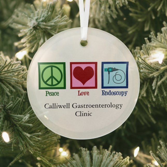 Peace Liebe Endoscopy Custom Klinik Weihnachten Ornament Aus Glas (InSitu)