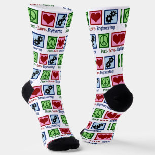 Peace Liebe Engineering Christmas Engineer Socken