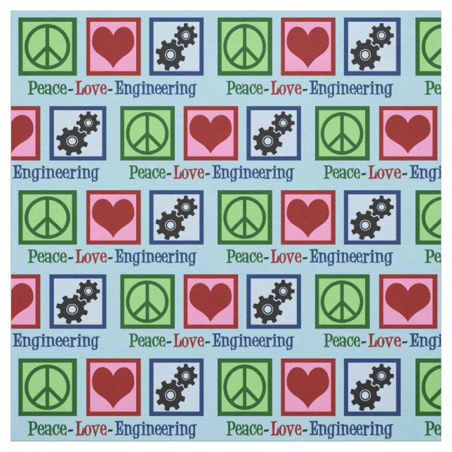 Peace Liebe Engineering Niedlich Engineer Stoff (Muster)