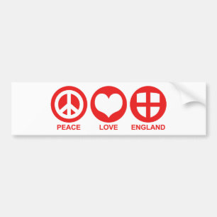 Peace Liebe England Autoaufkleber