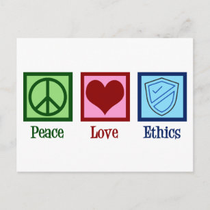 Peace Liebe Ethics Moral Philosophy Professor Postkarte