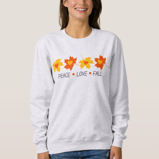 Peace Liebe Fall Cosy Sweatshirt (Vorderseite)