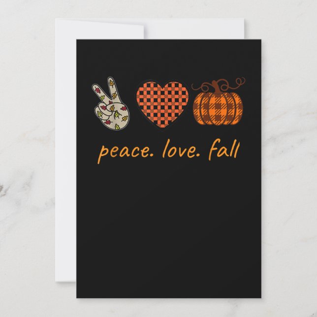 Peace Liebe Fall Erntedank Leopard Pumpkin Save The Date (Vorderseite)