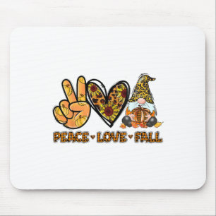 Peace Liebe Fall Fun Gnome Herbst Lover Pumpkins H Mousepad