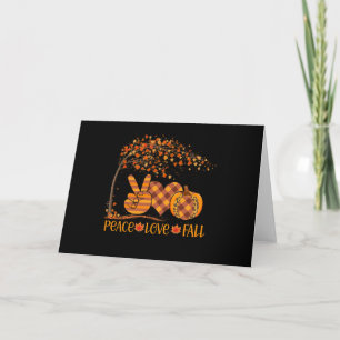 Peace Liebe Fall Pumpkin Autum Happy Fall Karte
