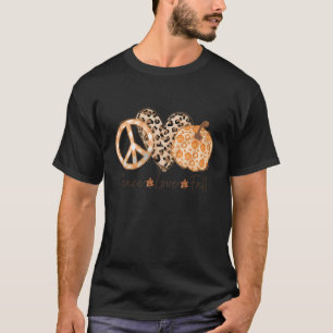 Peace Liebe Fall Pumpkin Kariert Family Pajama Dan T-Shirt