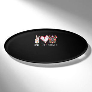 Peace Liebe Feuerwehrliebhaber Brandgeschenke Namenschild
