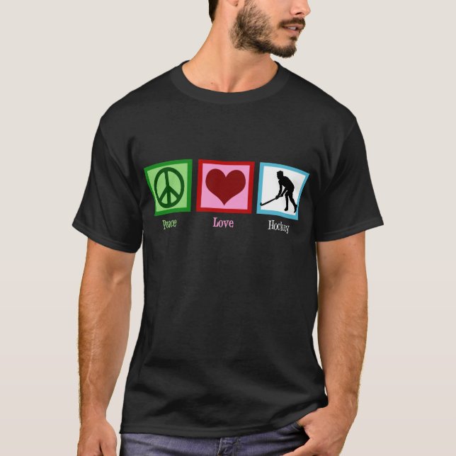 Peace Liebe Field Hockey T - Shirt (Vorderseite)