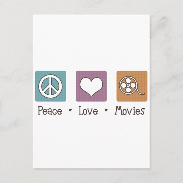 Peace Liebe Filme Postkarte (Vorderseite)