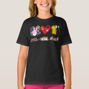 Peace Liebe First Grade Squad zurück in die Schule T-Shirt