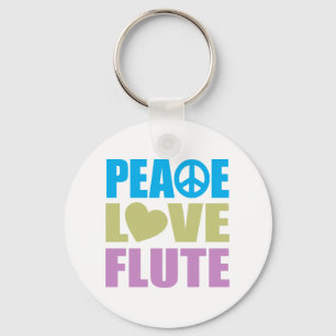 Peace Liebe Flute Schlüsselanhänger