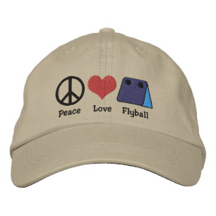 Peace Liebe Flyball bestickter Hut