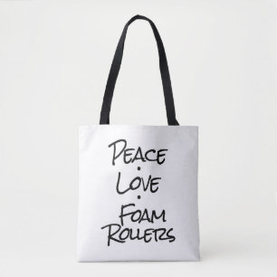 Peace Liebe Foam Rollers Tote Bag Tasche