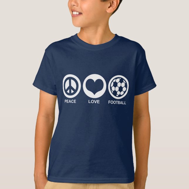 Peace Liebe Football (Fußball) T-Shirt (Vorderseite)