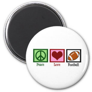 Peace Liebe Football Magnet