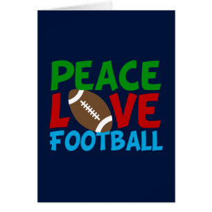 Peace Liebe Football Player Weihnachtskarte
