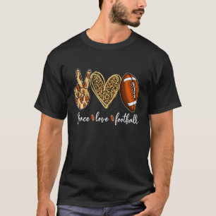 Peace Liebe Football Sports T-Shirt