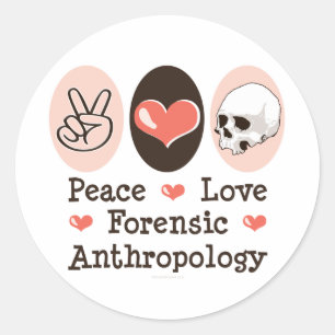 Peace Liebe Forensic Anthropology Stickers