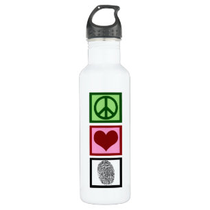 Peace Liebe Forensik Edelstahlflasche