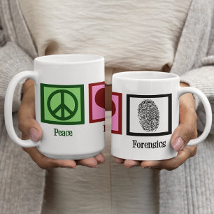 Peace Liebe Forensik Kaffeetasse