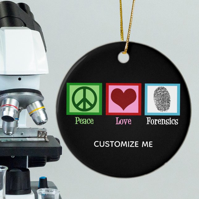Peace Liebe Forensik Keramik Ornament (Von Creator hochgeladen)