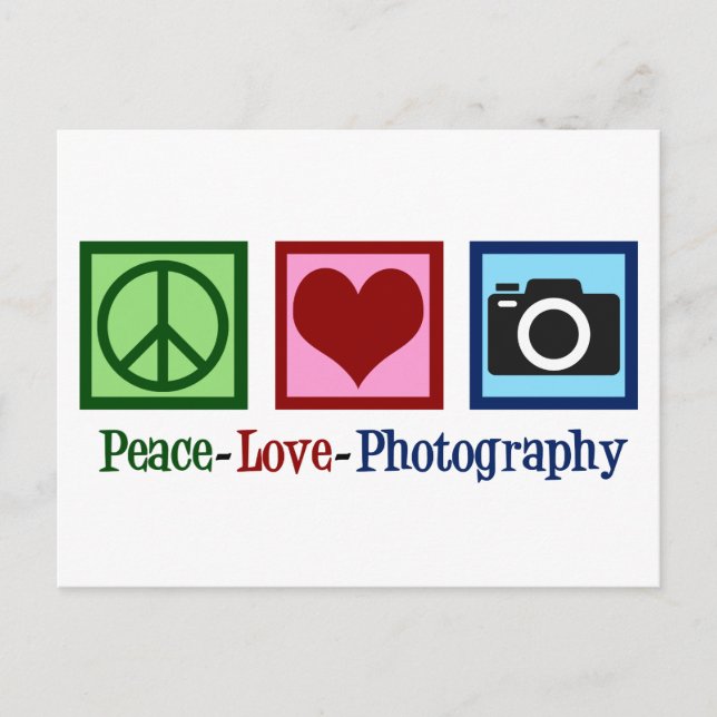 Peace Liebe Fotografy Postkarte (Vorderseite)