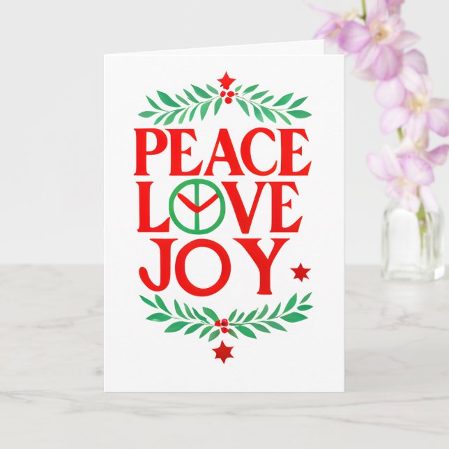 Peace Liebe Freude Weihnachten Feiertag Karte (Orchidee)