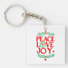 Peace Liebe Freude Weihnachten Feiertag Schlüsselanhänger