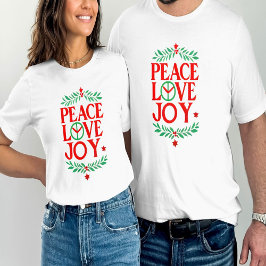 Peace Liebe Freude Weihnachten Feiertag T-Shirt
