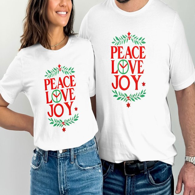 Peace Liebe Freude Weihnachten Feiertag T-Shirt (Von Creator hochgeladen)