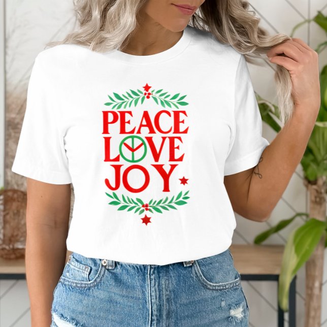 Peace Liebe Freude Weihnachten Feiertag T-Shirt (Von Creator hochgeladen)