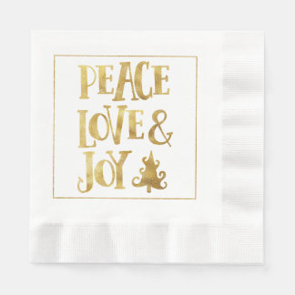 Peace Liebe Freuen Weihnachtsbuch Napkins Serviette