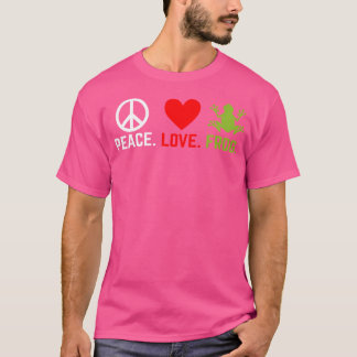 Peace Liebe Frog Lover Funny Quotes Frosch T-Shirt