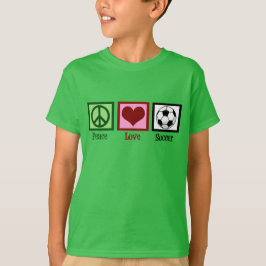 Peace Liebe Fußball Kinder T-Shirt