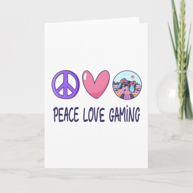 Peace Liebe Gaming Karte (Vorderseite)