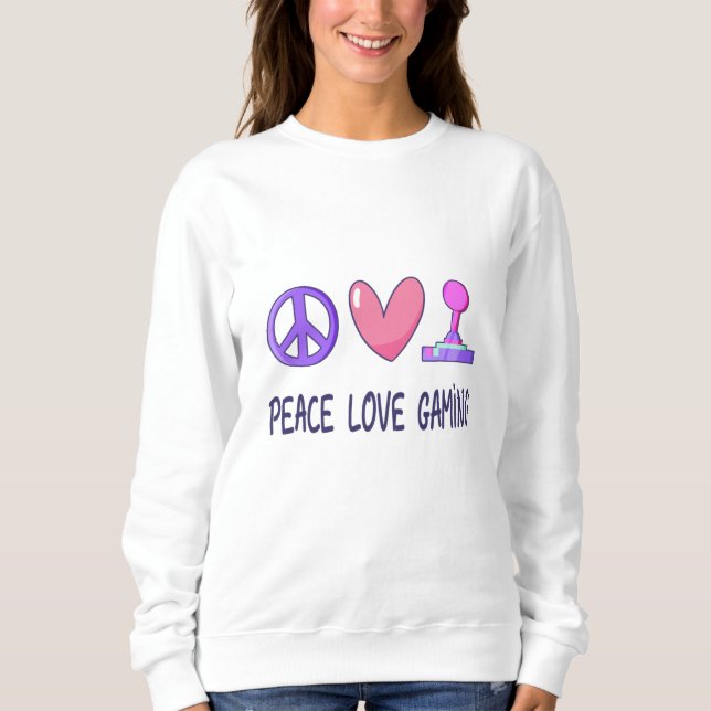 Peace Liebe Gaming Sweatshirt (Vorderseite)