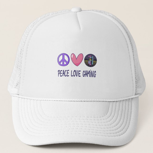 Peace Liebe Gaming Truckerkappe (Vorderseite)