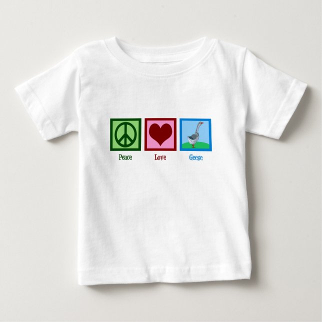 Peace Liebe Gänse Baby T-shirt (Vorderseite)