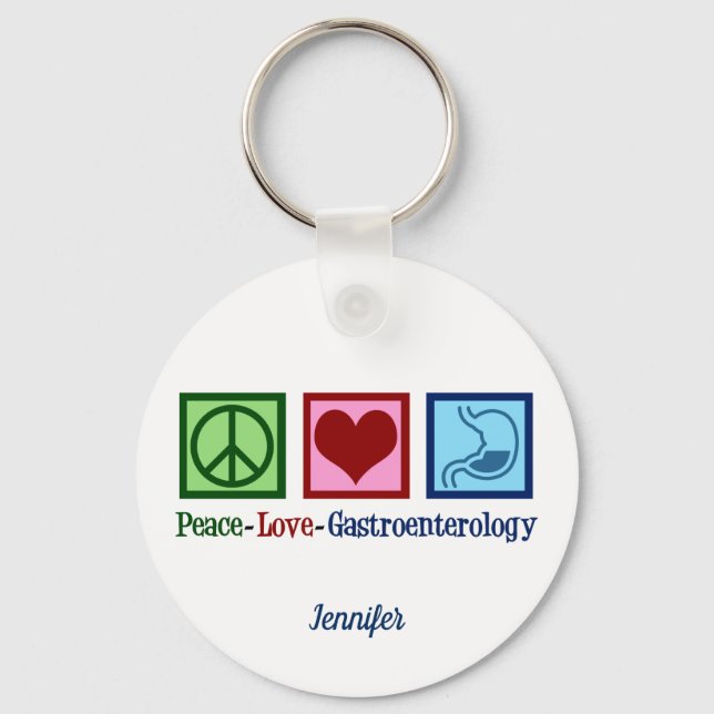 Peace Liebe Gastroenterology Schlüsselanhänger (Vorderseite)